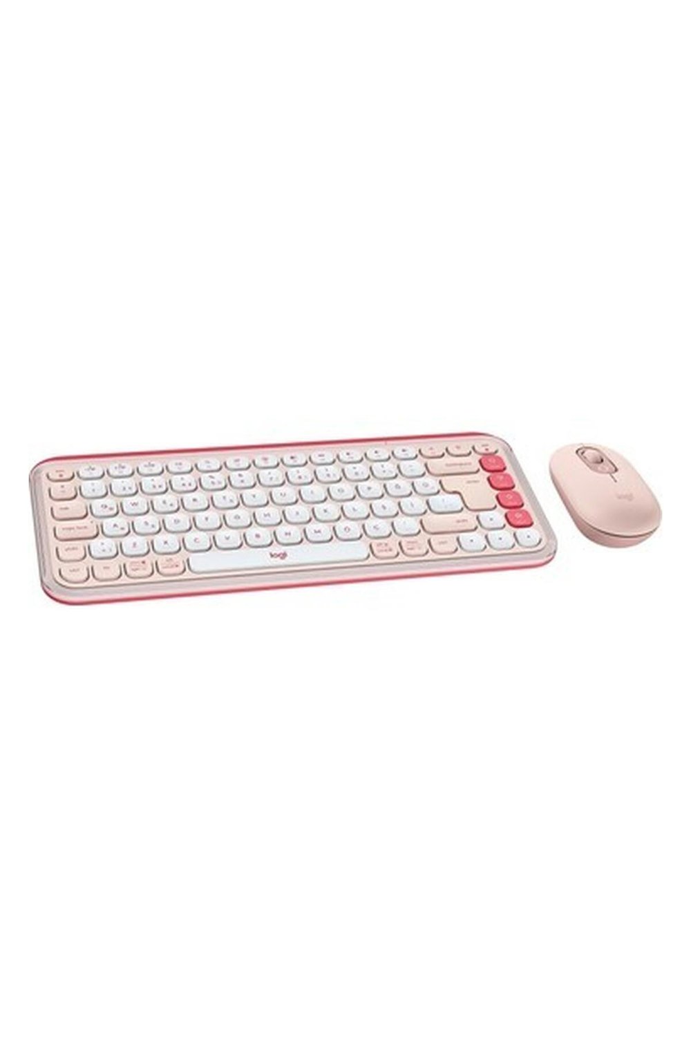 Pop Icon Combo Kablosuz Klavye ve Mouse Seti, Bluetooth, Konforlu Tasarım, Programlanabilir Tuşlar, Sessiz Tıklamalar, 3 Cihaza Kadar Easy-Switch, Türkçe Q Klavye, Pembe