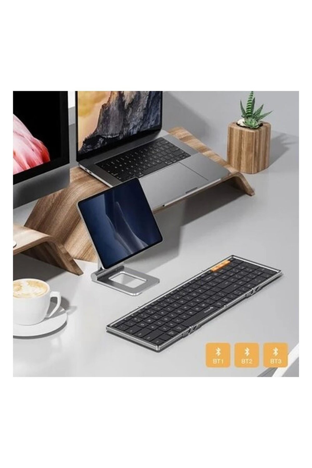 Protoarc Katlanabilir Bluetooth Klavye Black Gray