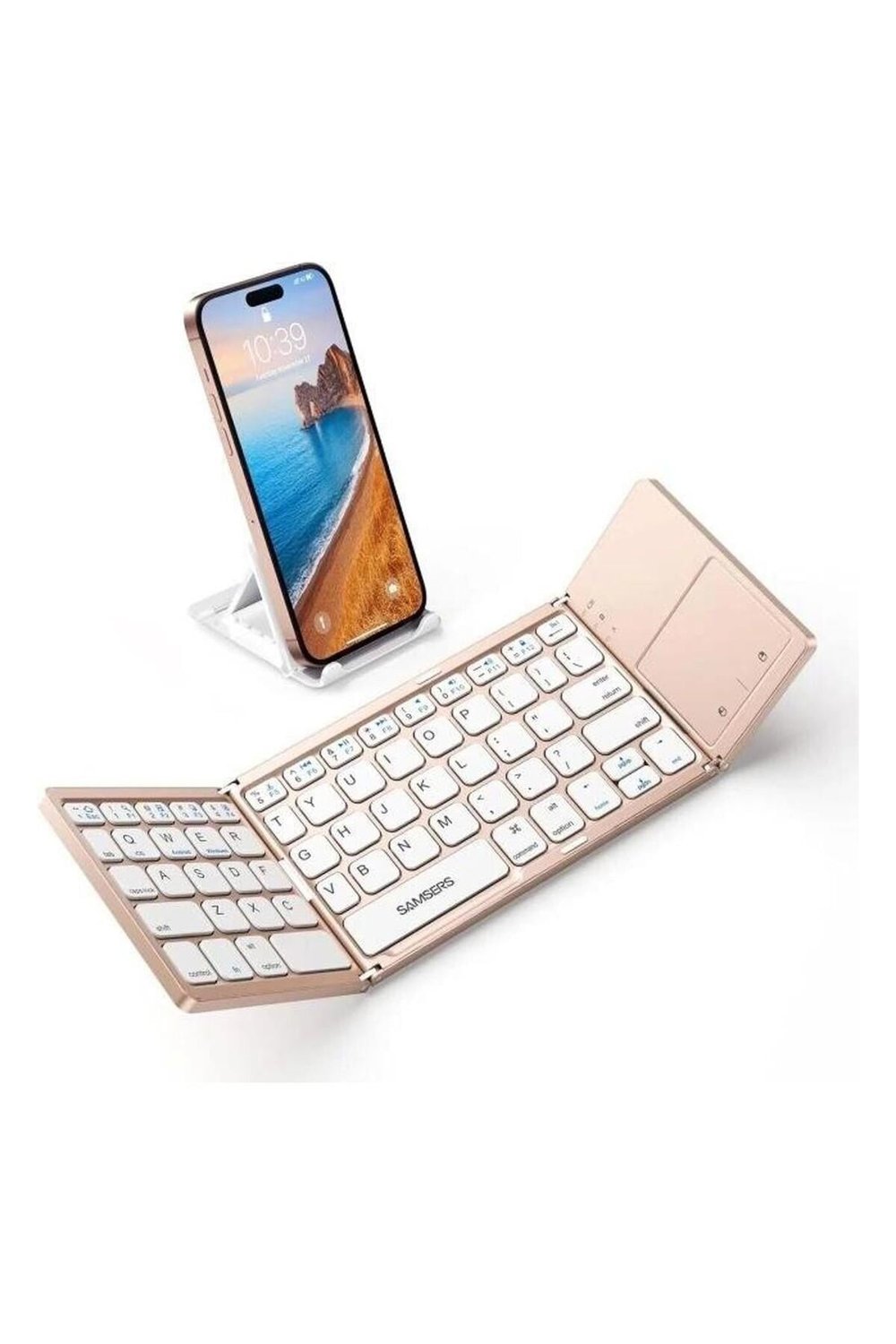 Samsung Samsers Touchpadli Katlanabilir Bluetooth Klavye Bt x 1 Rose Gold