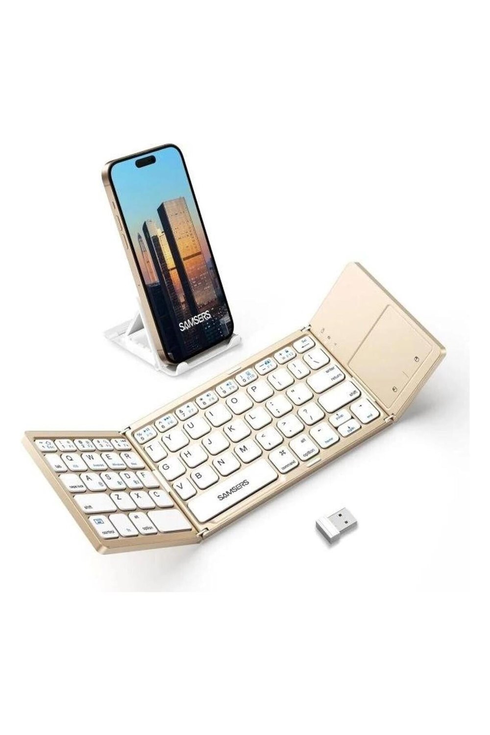 Samsung Samsers Touchpadli Katlanabilir Bluetooth Klavye Desert Gold