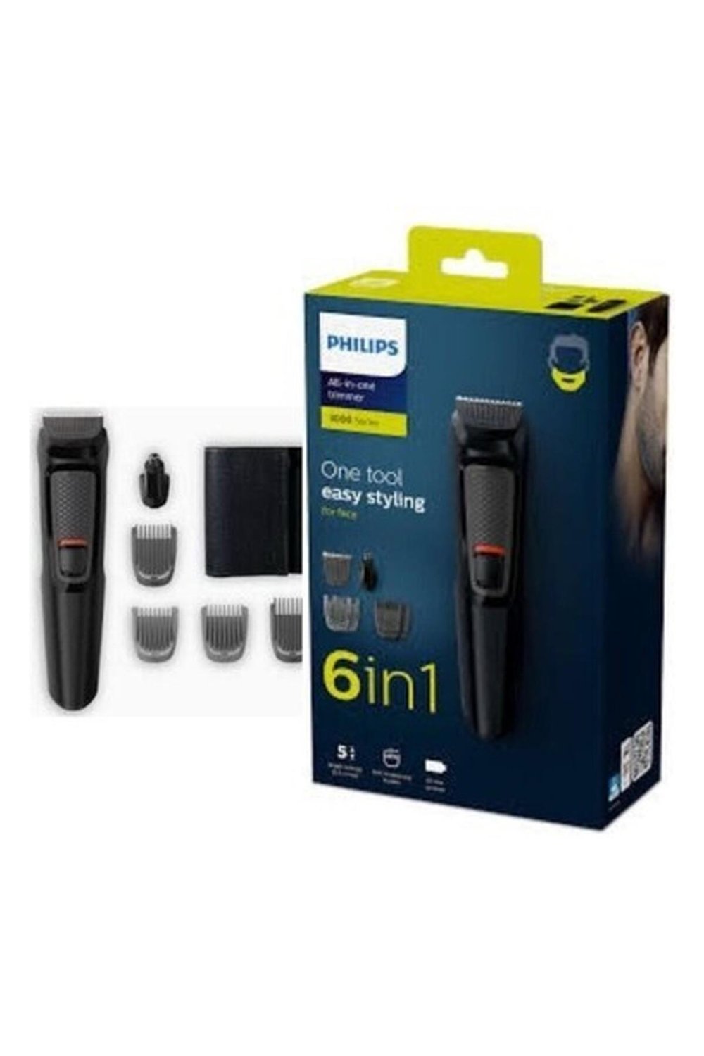 Tıraş Makinesi Traş Makinası Islak Kuru 6+1 Başlık -Saç-Sakal- Vucüt - Kablosuz Kullanım- Delux 2...