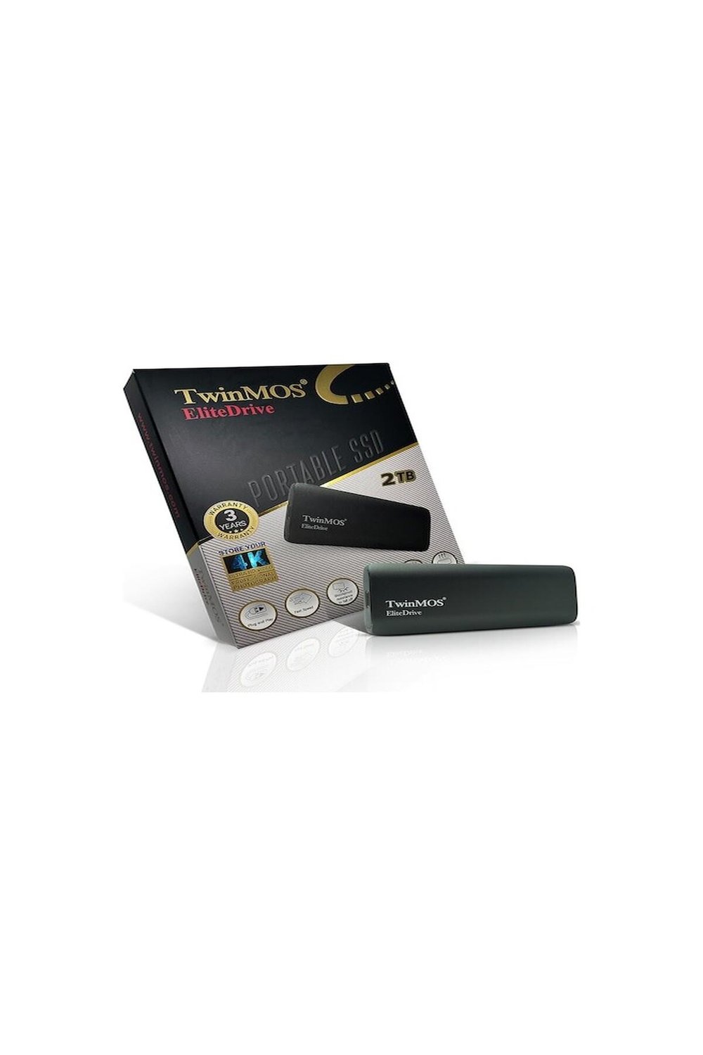 Twinmos PSSD2TBMEDB 2TB USB 3.2 Type-C SSD - Siyah