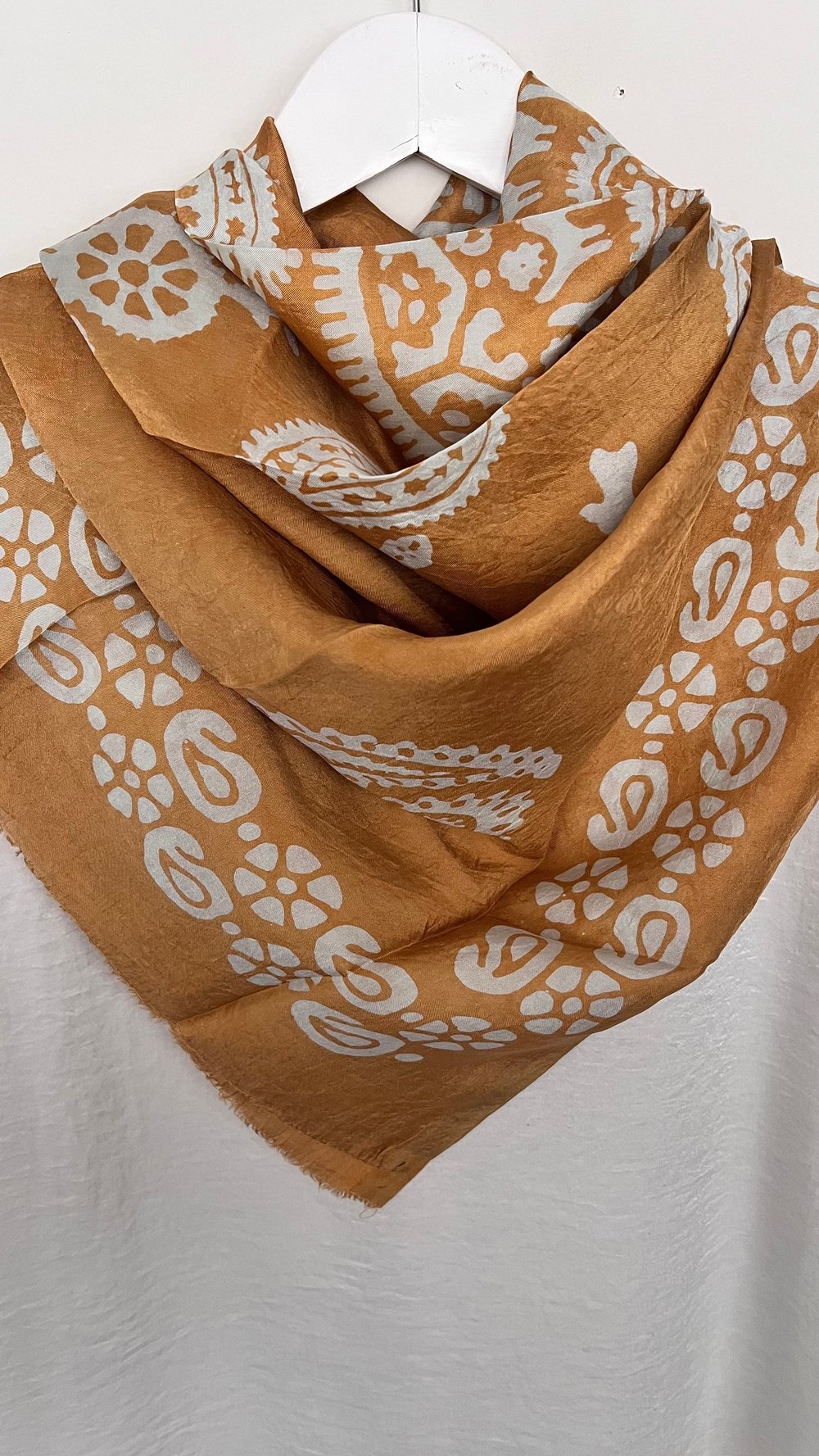 Camel Saf Koza İpek Kelagayi Eşarp 120x120