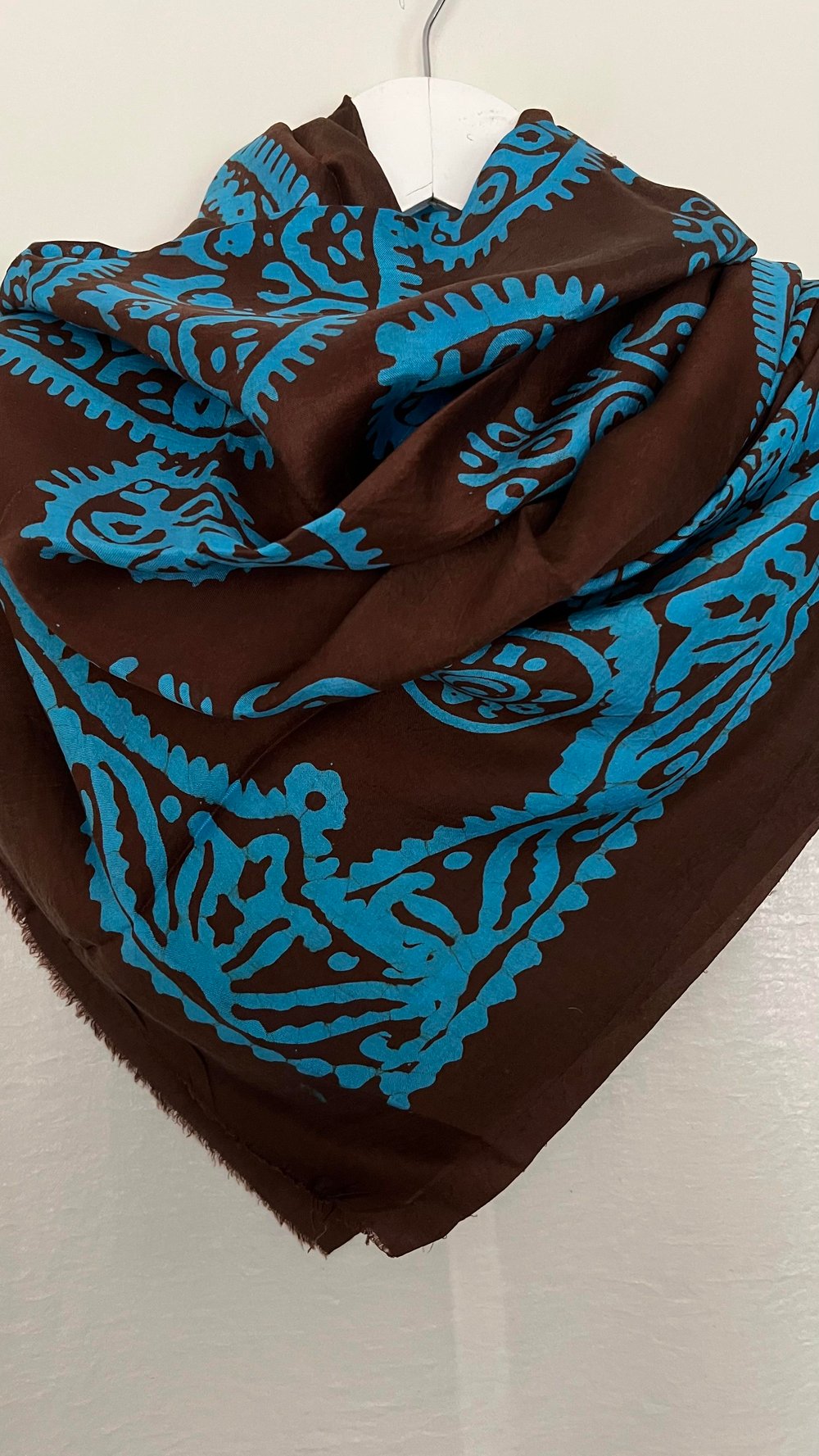 Çikolata Kahve Saf Koza İpek Kelagayi Eşarp 150x150