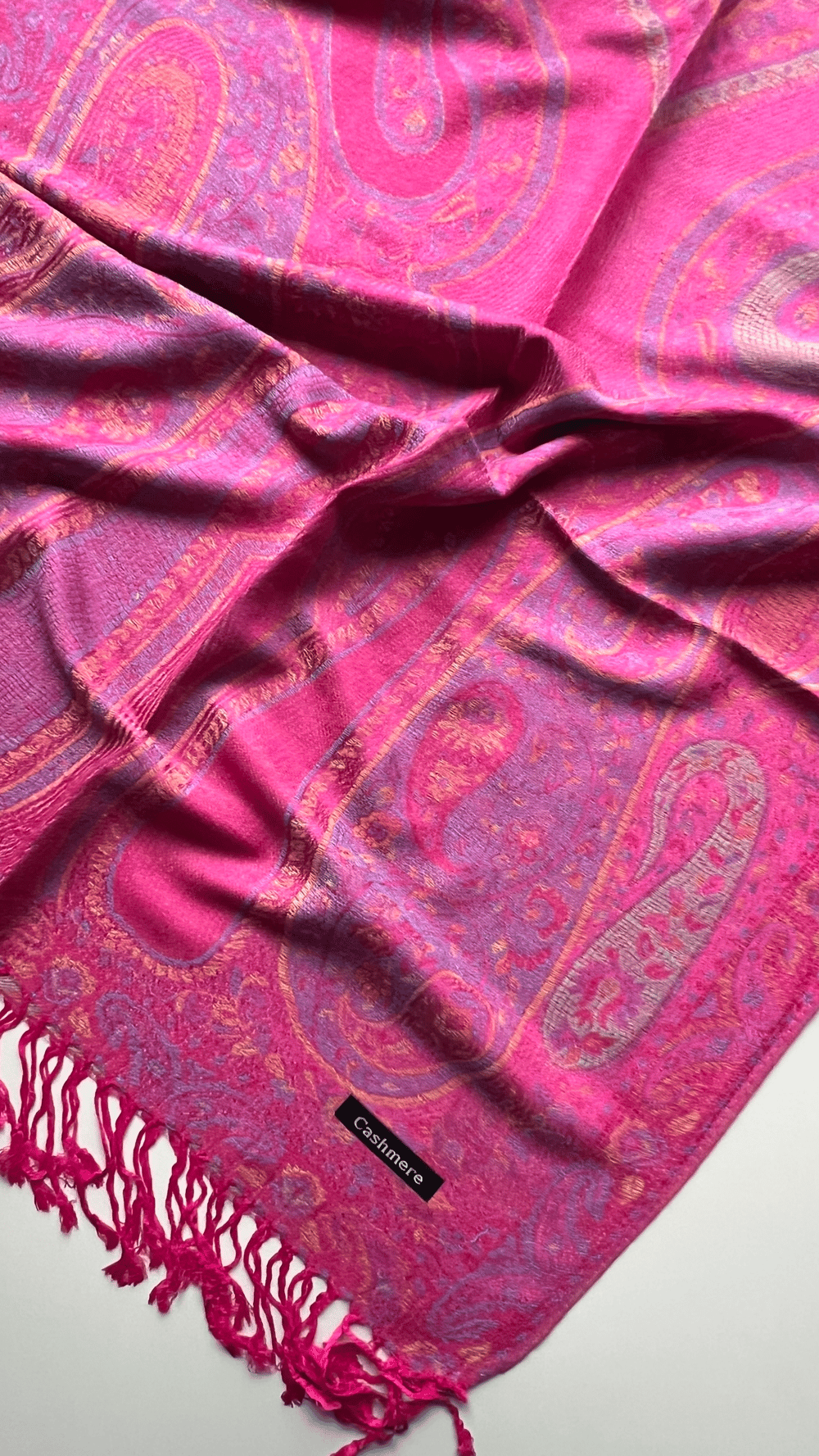 Fuşya Kaşmir Şal 180x70