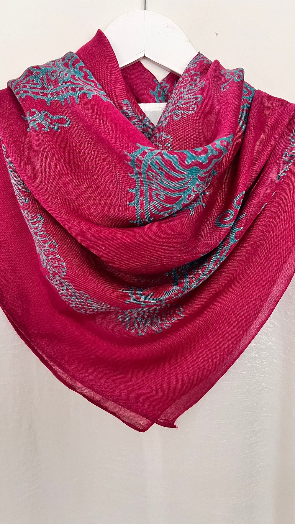 Fuşya Kelagayi Eşarp 130x130