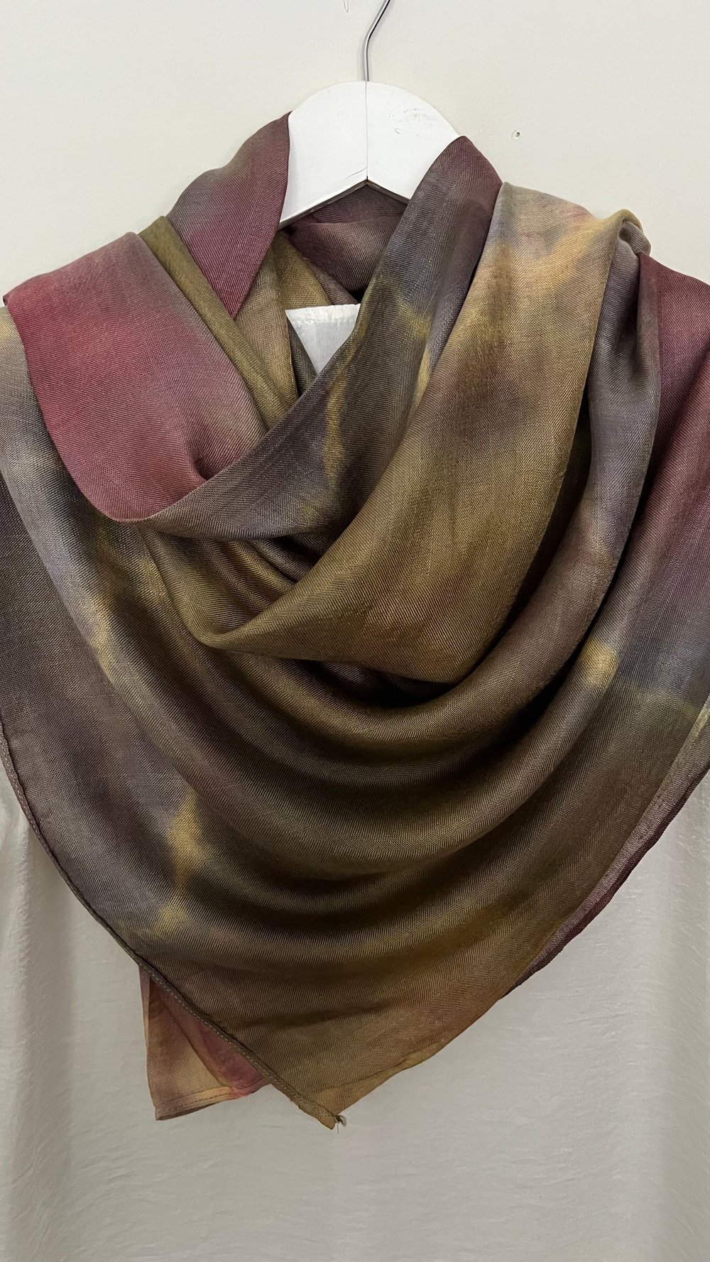 Haki Gül Ebruli Kelagayi Eşarp 140x140