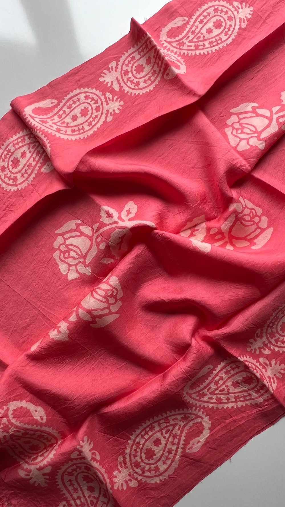 Pembe Saf Koza İpek Kelagayi Şal 190x70