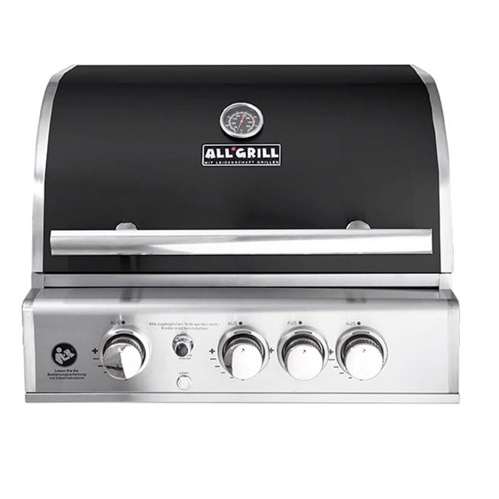 AllGrill Built-in Serisi  3 + 1 Gazlı Barbekü (Siyah)