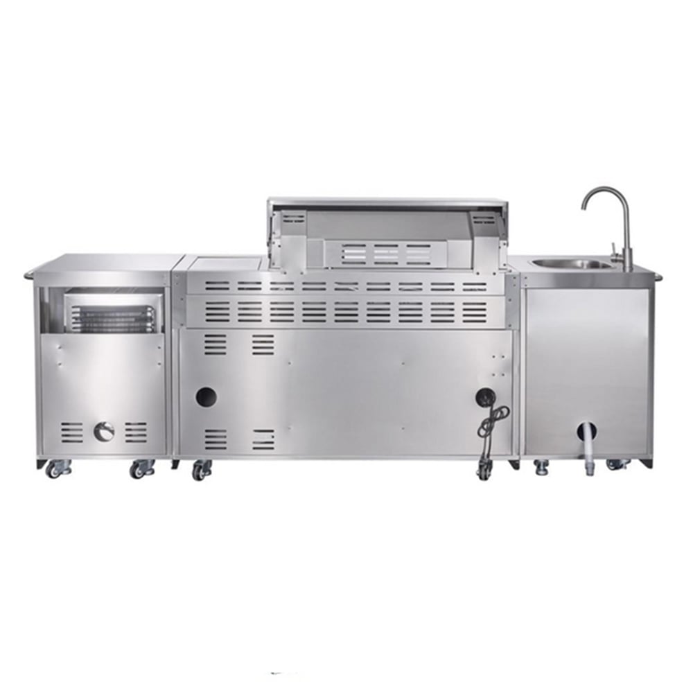 Berfmann Apex 6+2 Gazlı Barbekü ve Buzdolabı Outdoor Mutfak (Standart Yan Ocak)