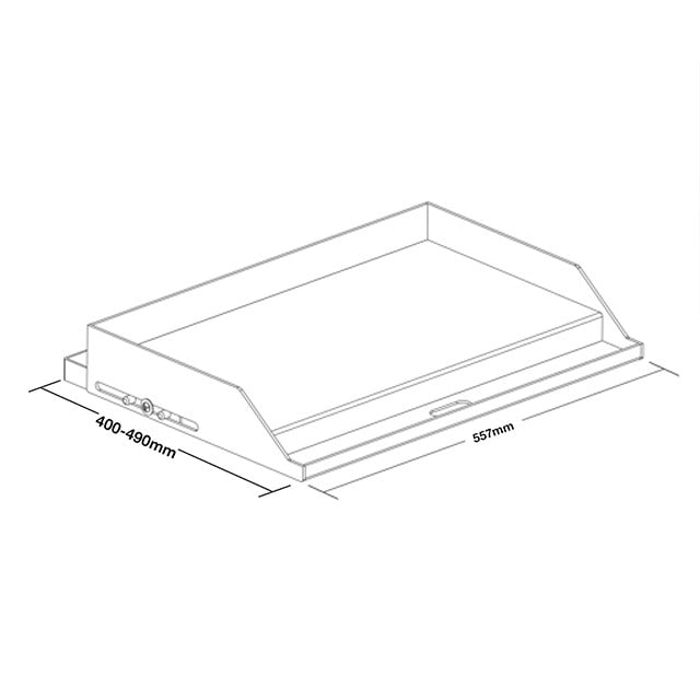 Berfmann Barbekü Paslanmaz Çelik Plancha Izgara 58*40-49cm (M)
