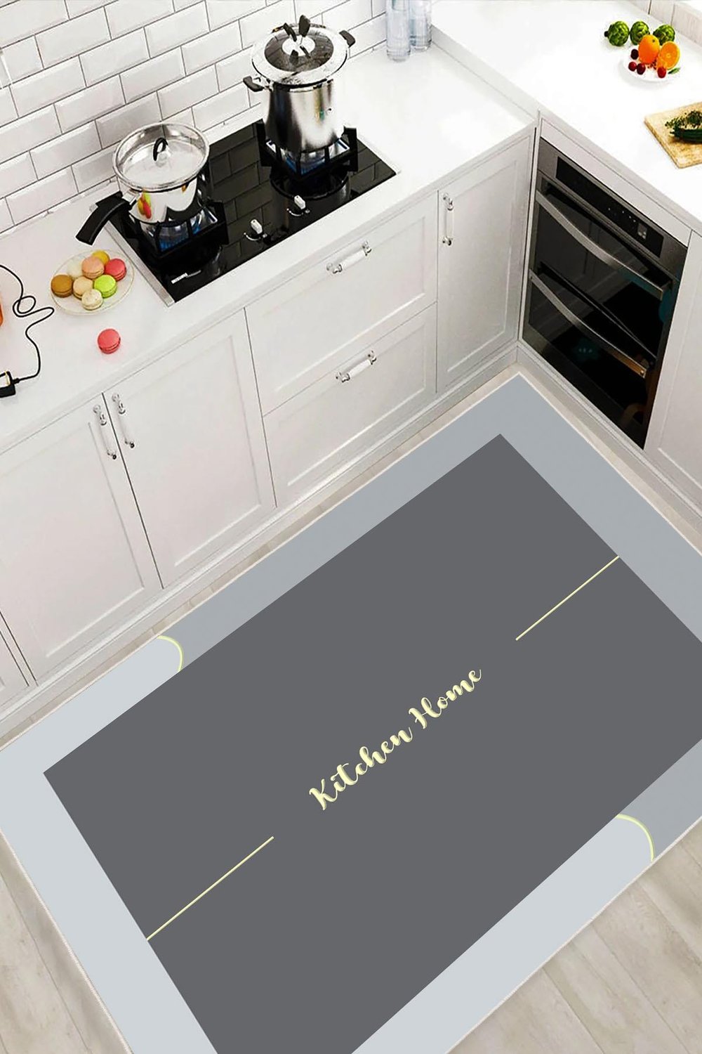 Dijital Baskılı Dekoratif Kaymaz Taban Yıkanabilir Kıtchen Home Halı Mutfak Halısı Yolluk Salon Halısı