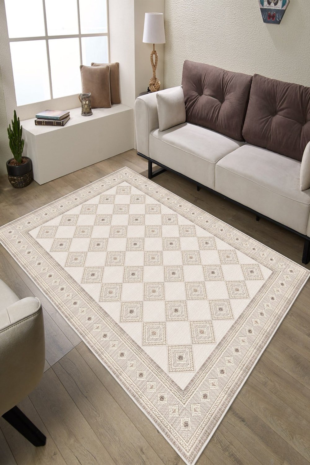 Klasik Makinede Yıkanabilir Kaydırmaz Leke Tutmaz Salon Halı Oturma Odası Halısı ve Yolluk