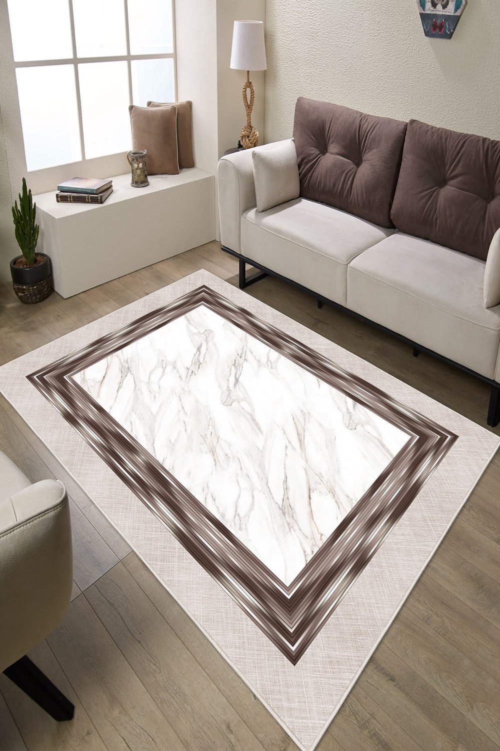 Modern Makinede Yıkanabilir Kaydırmaz Leke Tutmaz Salon Halı Oturma odası Halı Mutfak Halı ve Yolluk