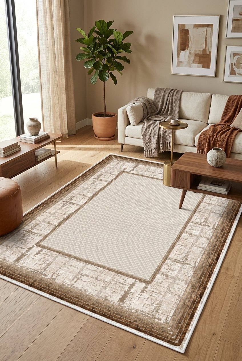 Modern Makinede Yıkanabilir Kaydırmaz Leke Tutmaz Salon Halı Oturma odası Halı Mutfak Halı ve Yolluk