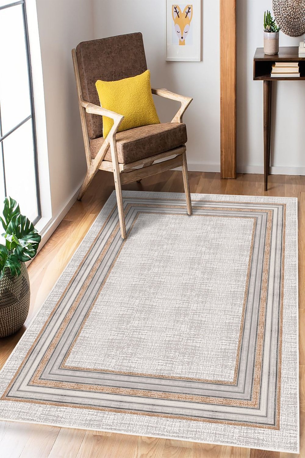 Modern Makinede Yıkanabilir Kaydırmaz Leke Tutmaz Salon Halı Oturma odası Halı Mutfak Halı ve Yolluk