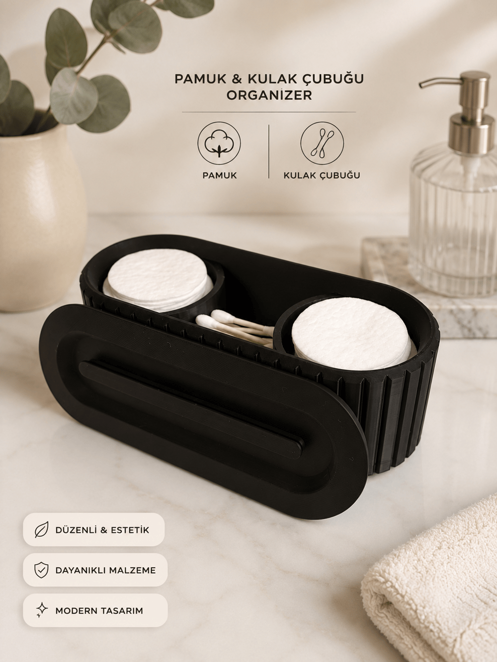 Pamuk Pedi & Kulak Çubuğu Organizer