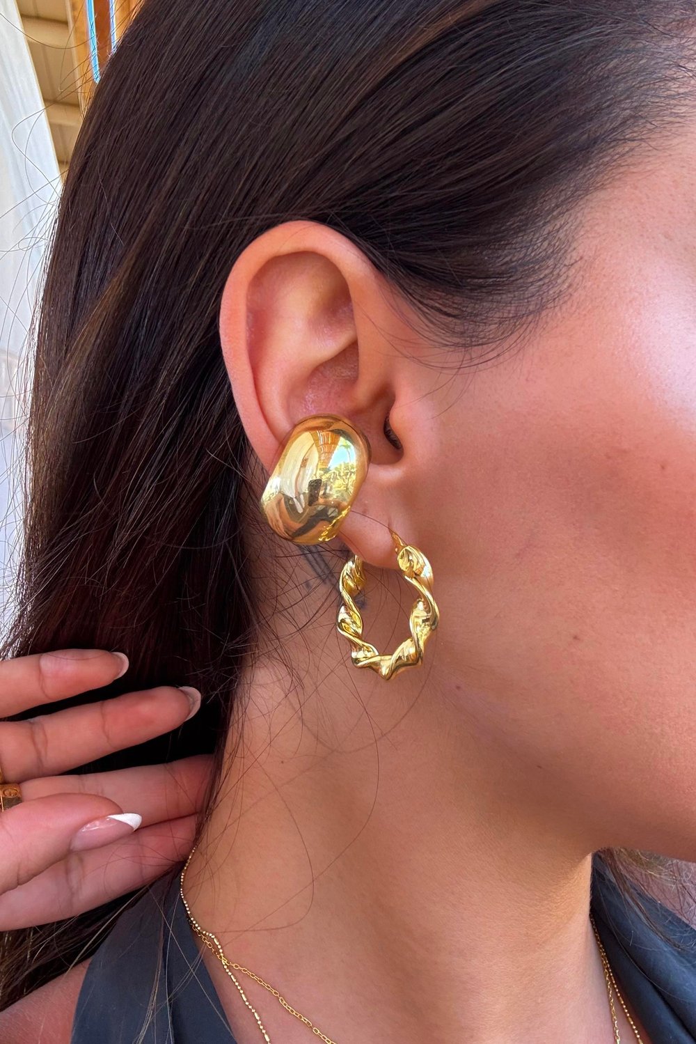 925 GÜMÜŞ/ BOMBELİ EARCUFF