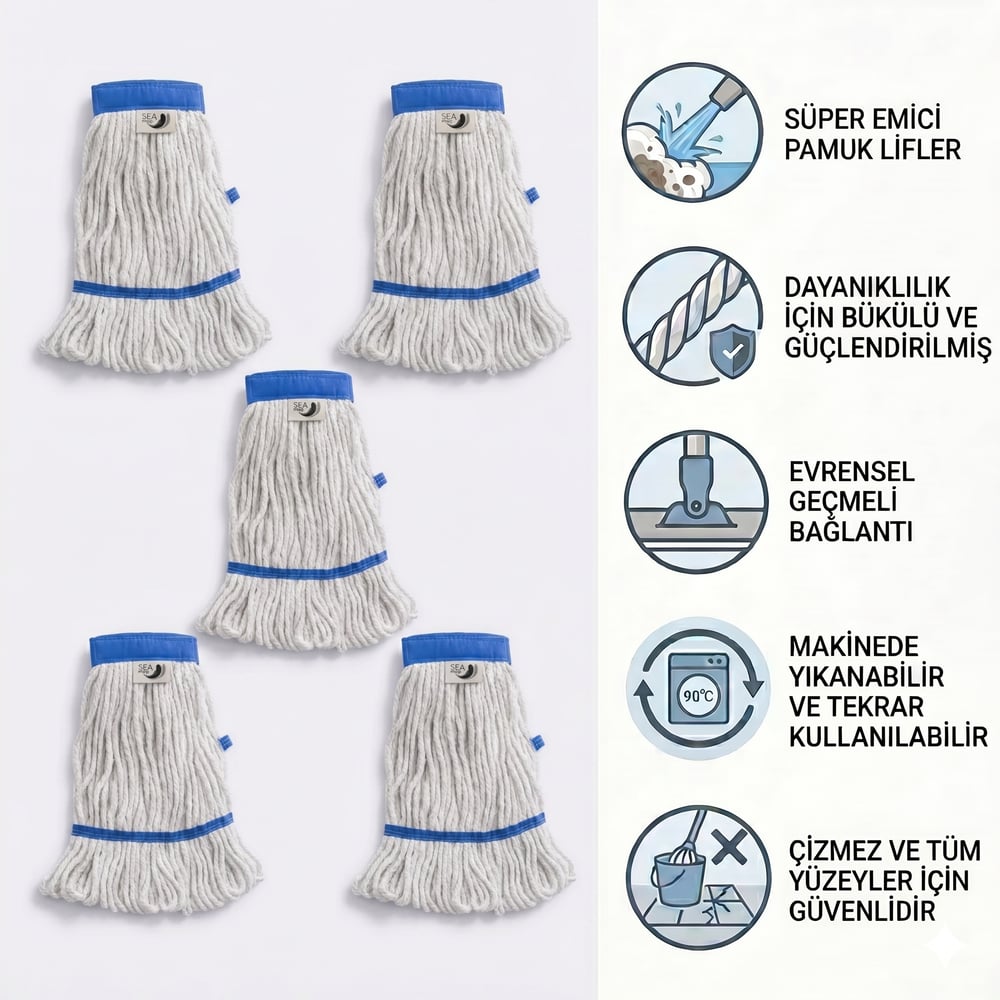 Ekstra Islak Mop Dar - 500 gr 5'li