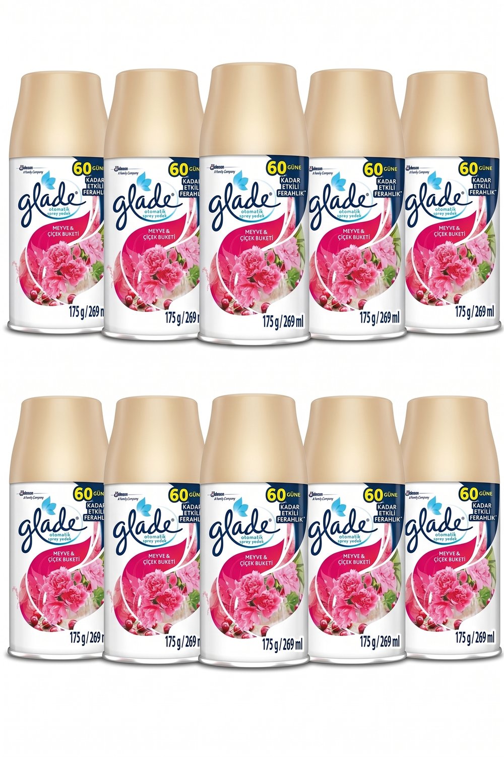 Glade Meyve&Çiçek Buketi Otomatik Sprey 269 Ml 10'lu