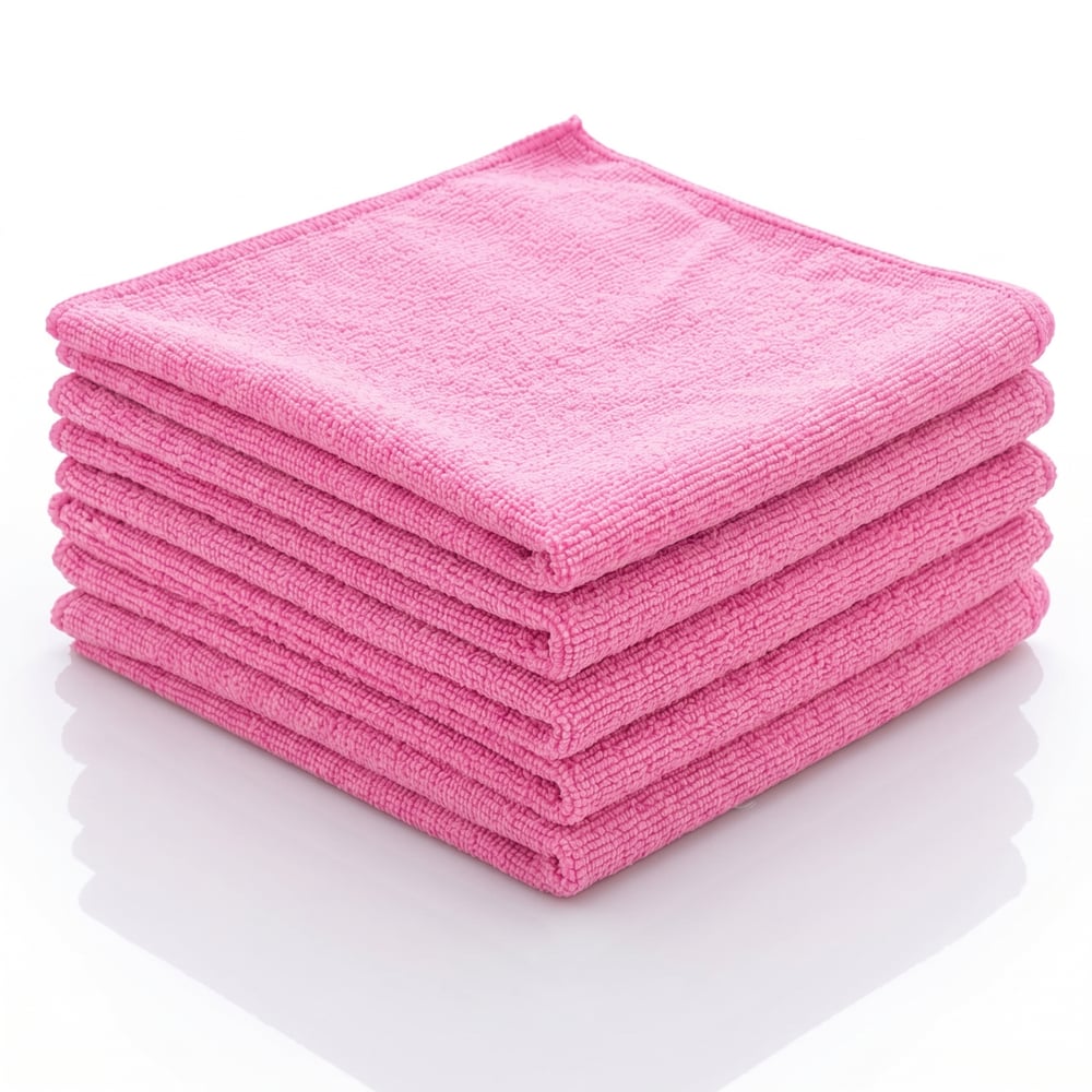 Mikrofiber Bez - 40x40 40 Gr Pembe 5'li