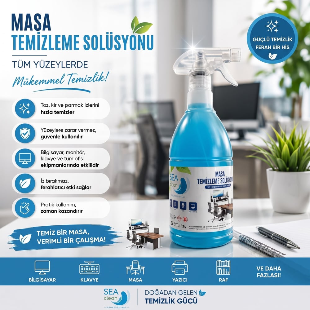 Sea Clean Masa Temizleme Solüsyonu 1 Lt