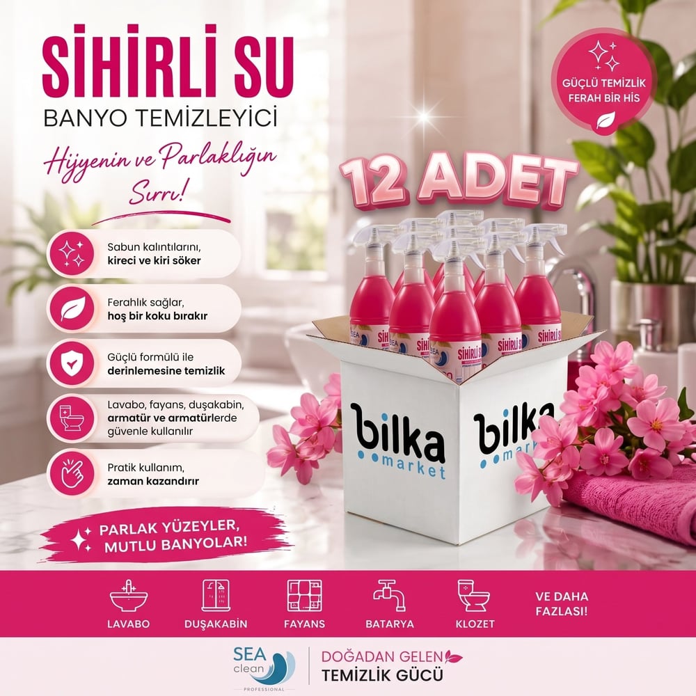 Sea Clean Sihirli Su Banyo Temizleyici 1 Lt 12 Adet