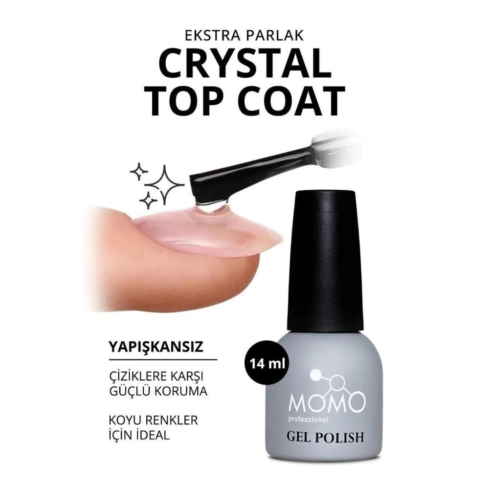 Momo Crystal Top Coat 14ml.
