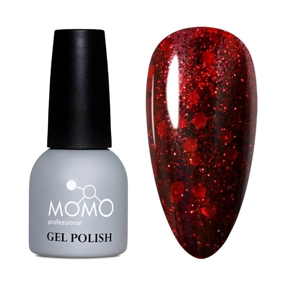 Momo Glitter Seri 14ml. G007 Kırmızı Parıltı Şarap