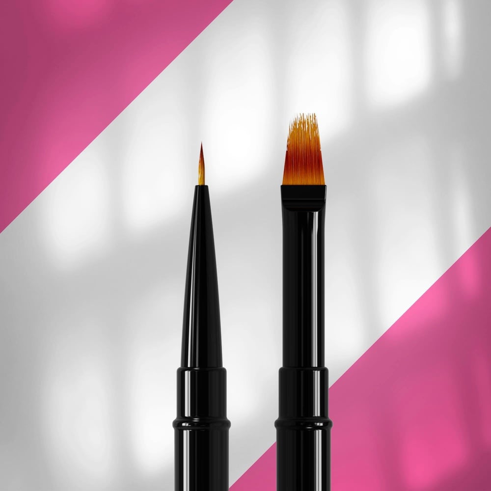Staleks Pro Expert Çift Taraflı Liner Fırçası 7mm/Gradyan Fırçası 11mm NBE-01/07