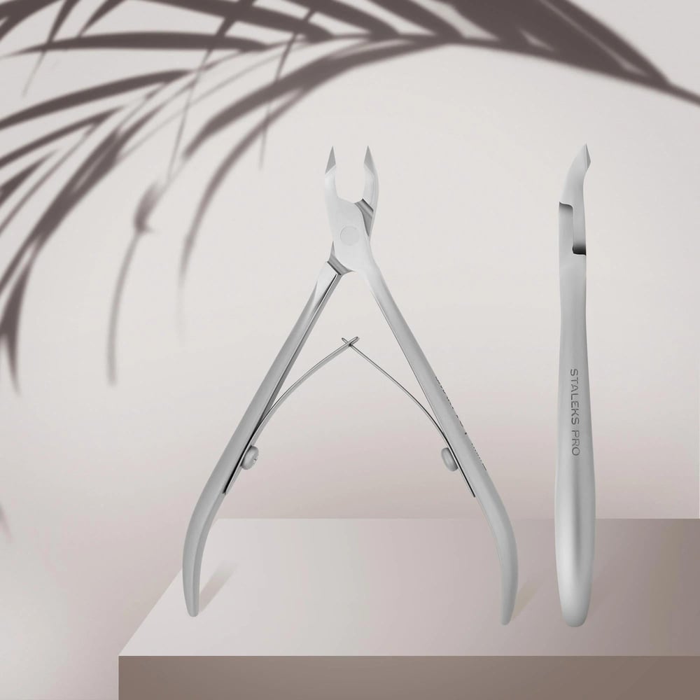 Staleks Pro Smart NS-10-4 paslanmaz çelik tırnak eti pensi – 4 mm bıçak, mat saten sap, ergonomik ve hassas