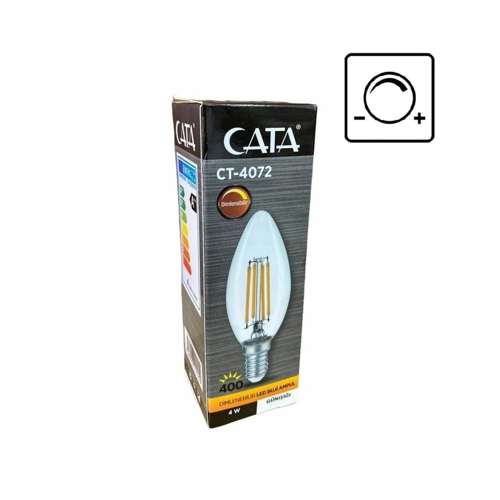 4W RUSTİK LED BUJİ AMPÜL DİMLENİR - GÜNIŞIĞI 