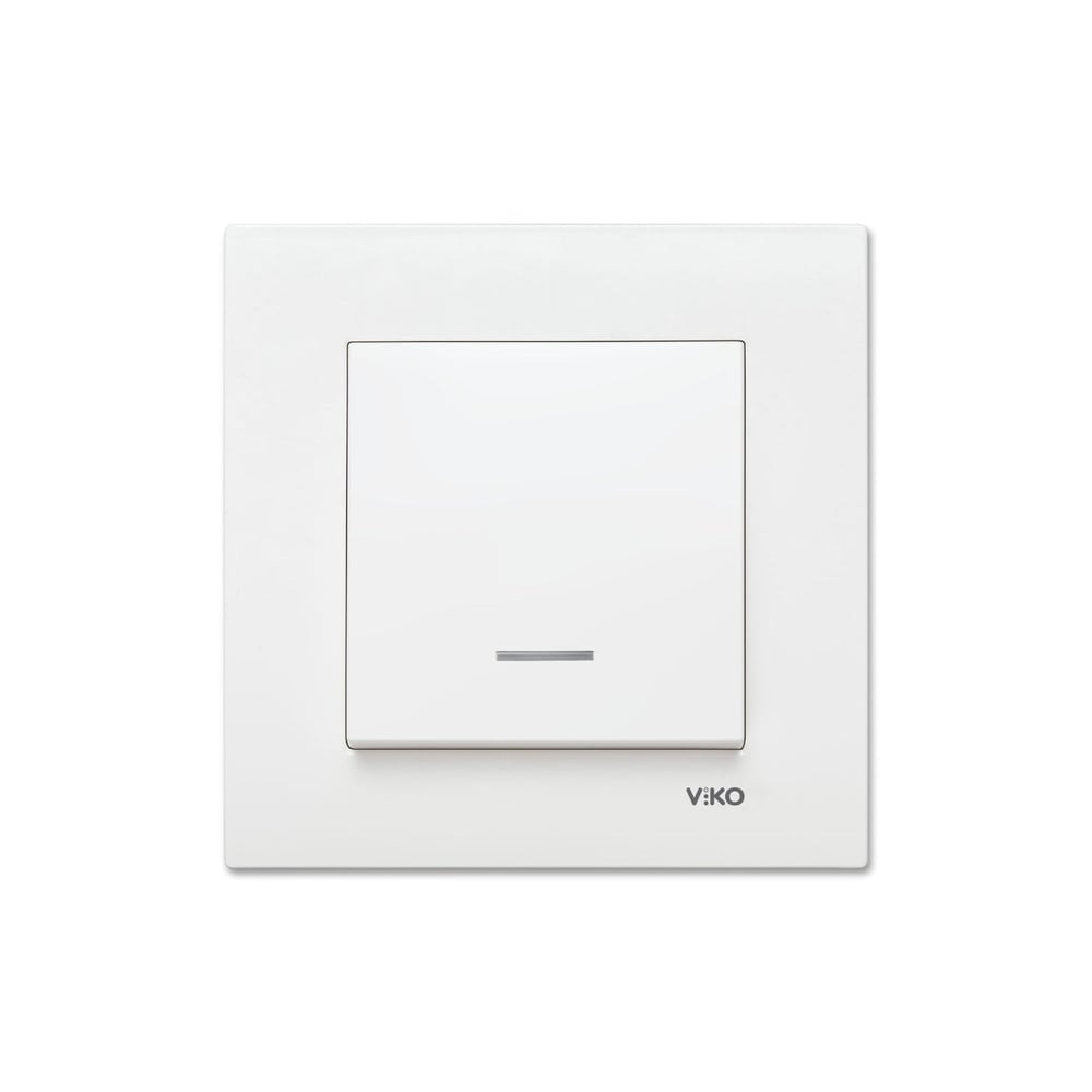 Viko Karre Beyaz Işıklı Anahtar Çerçeve Dahil 90967019