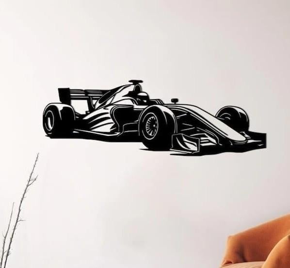 Fawdecor Formula 1 , F1 Metal Duvar Dekoru Garaj Dekoru 30 x 90 Cm