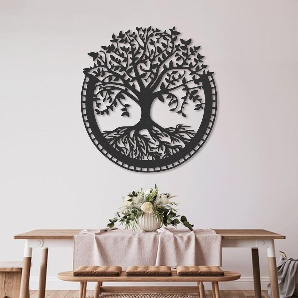Fawdecor Hayat Ağacı Metal Dekor Modern Tasarım Duvar Dekoru