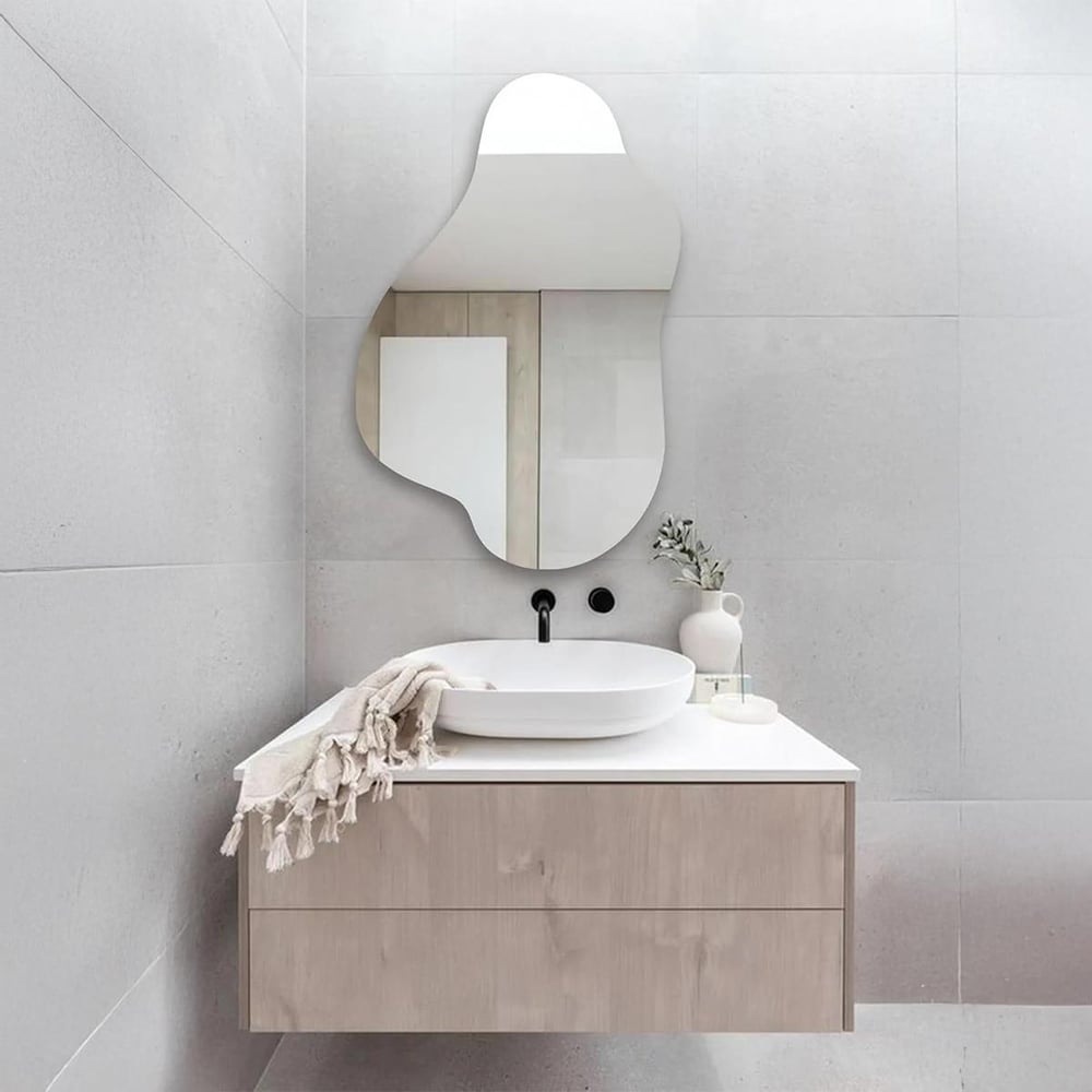 Fawdecor Archy Asimetrik Dekoratif Duvar Aynası, Modern Ev Aynası 