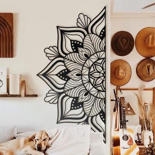 Fawdecor Mandala Lotus Metal Duvar Dekoru