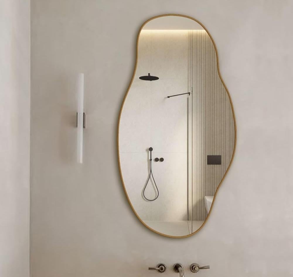 Fawdecor Çerçeveli Dekoratif Duvar Aynası, Modern Ev Aynası Cg Home