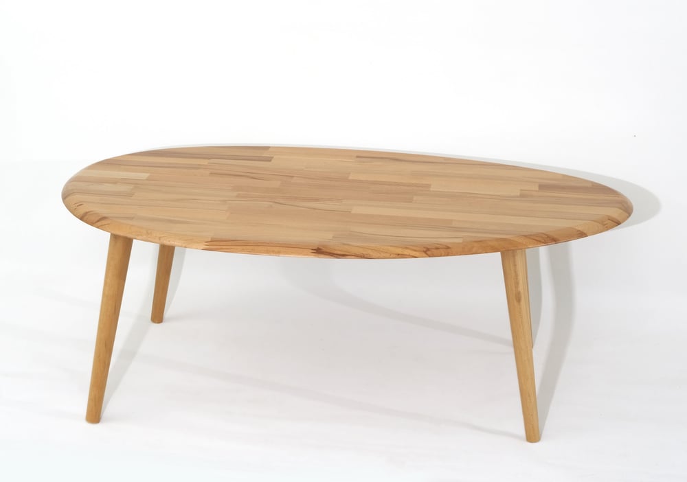 Fawdecor Asimetrik Masif Doğal Ahşap Orta Sehpa , Modern Masif Yan ve Orta Sehpa