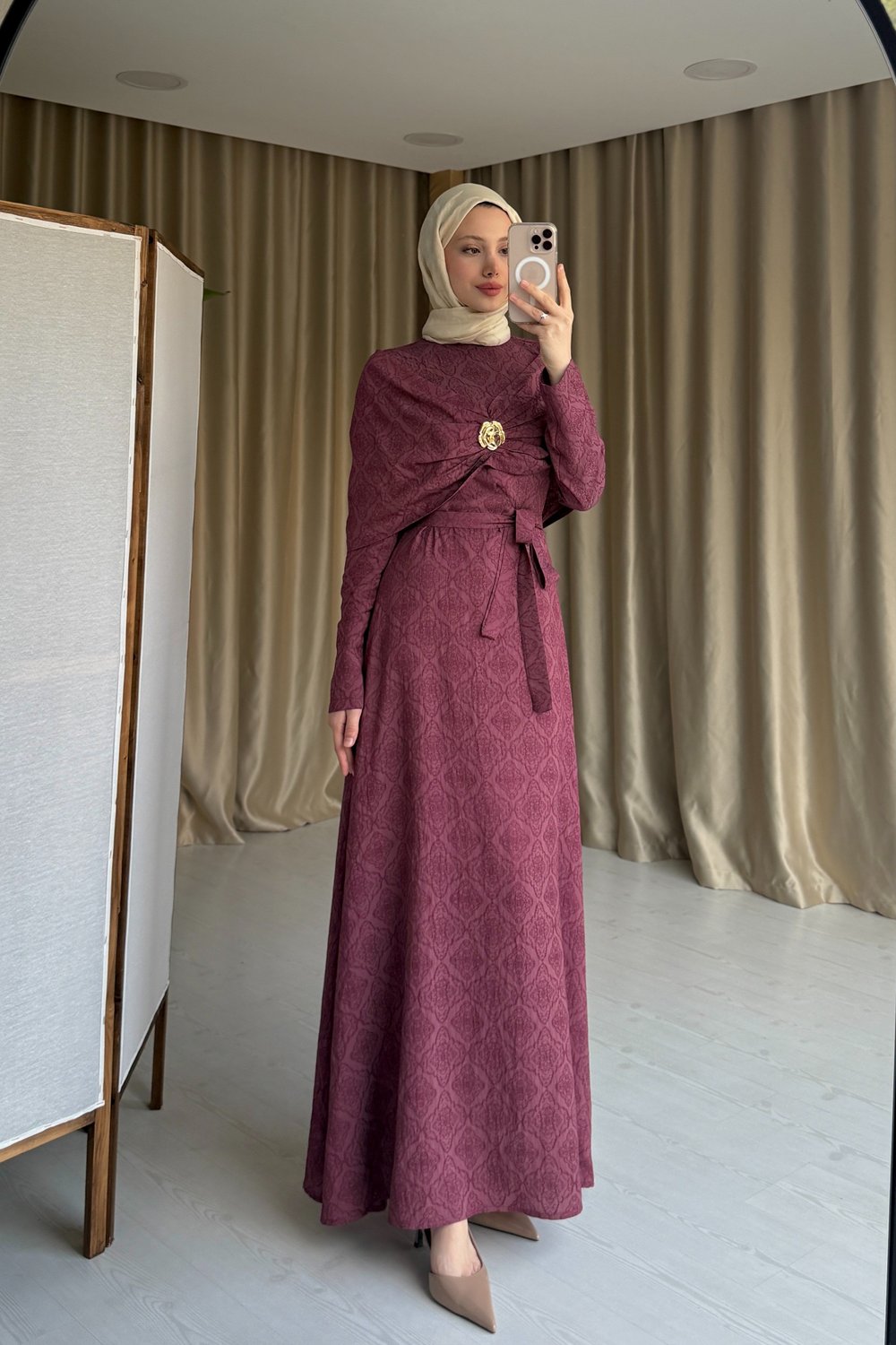 SERAPHİNA ELBİSE - BORDO