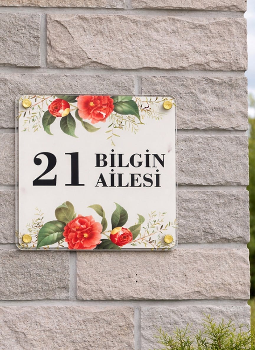 Kişiye Özel Tasarım Kapı İsimliği