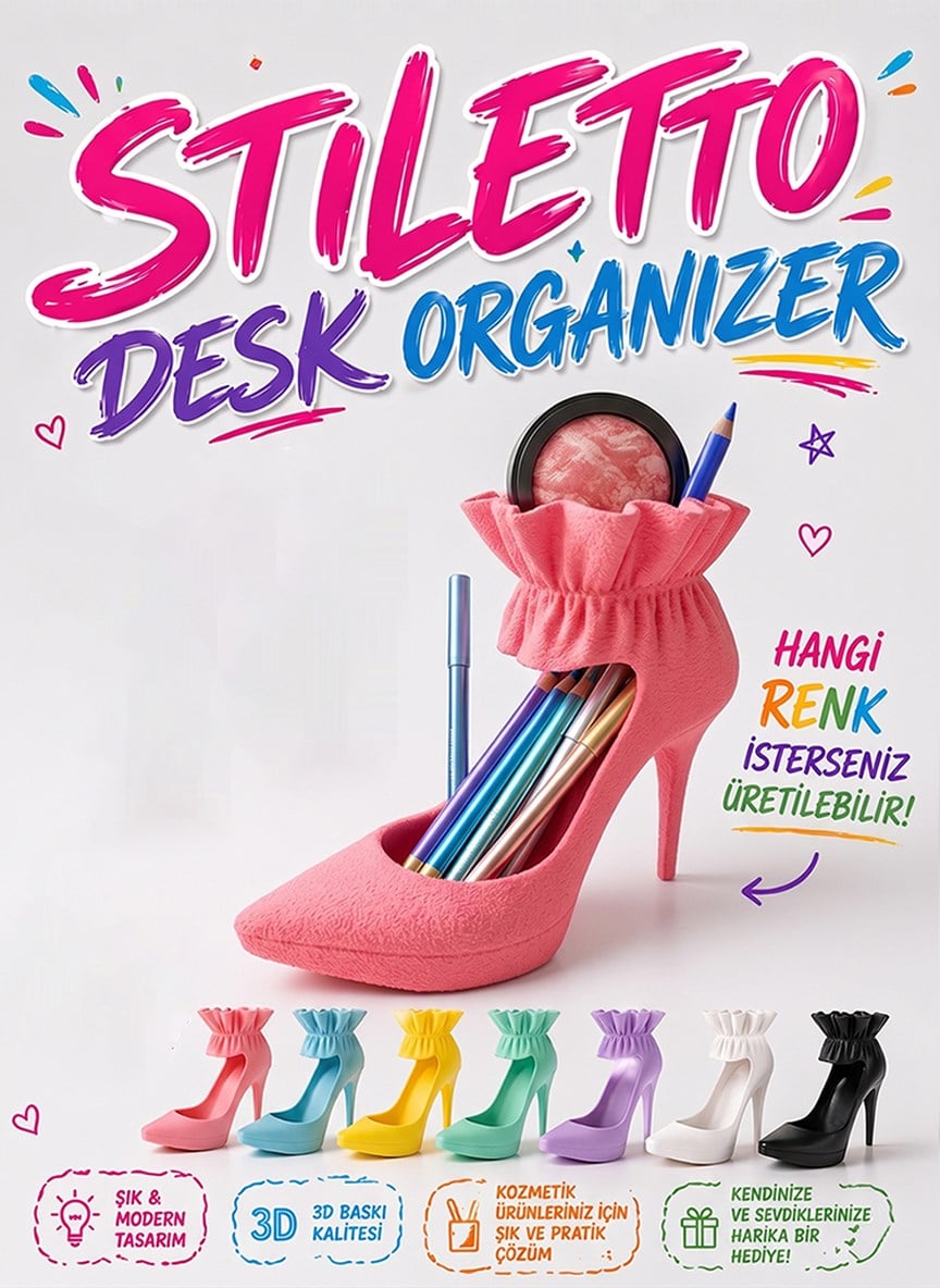 Stiletto Desk & Makeup Organizer: Masanızın Yeni İkonu