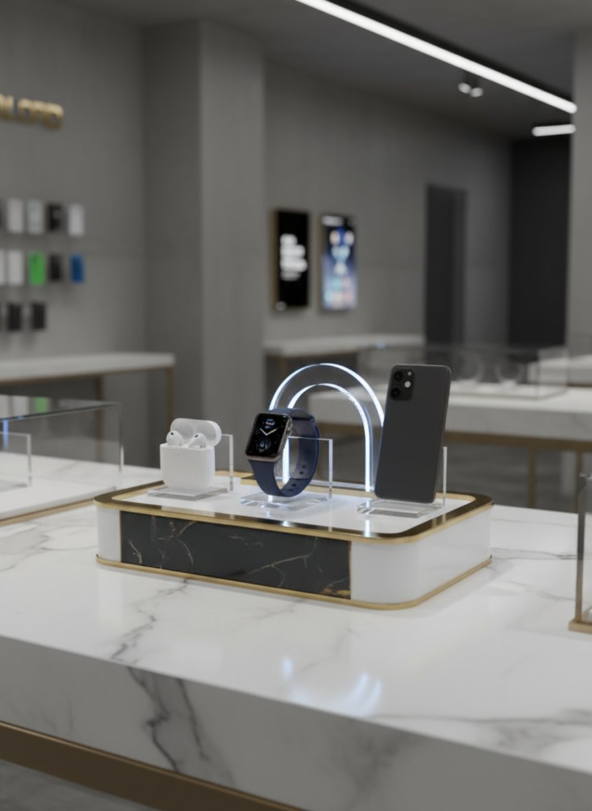 Arcus Mermer Teşhir Yükselticisi I Kemer Detaylı Lüks Sunum Platformu