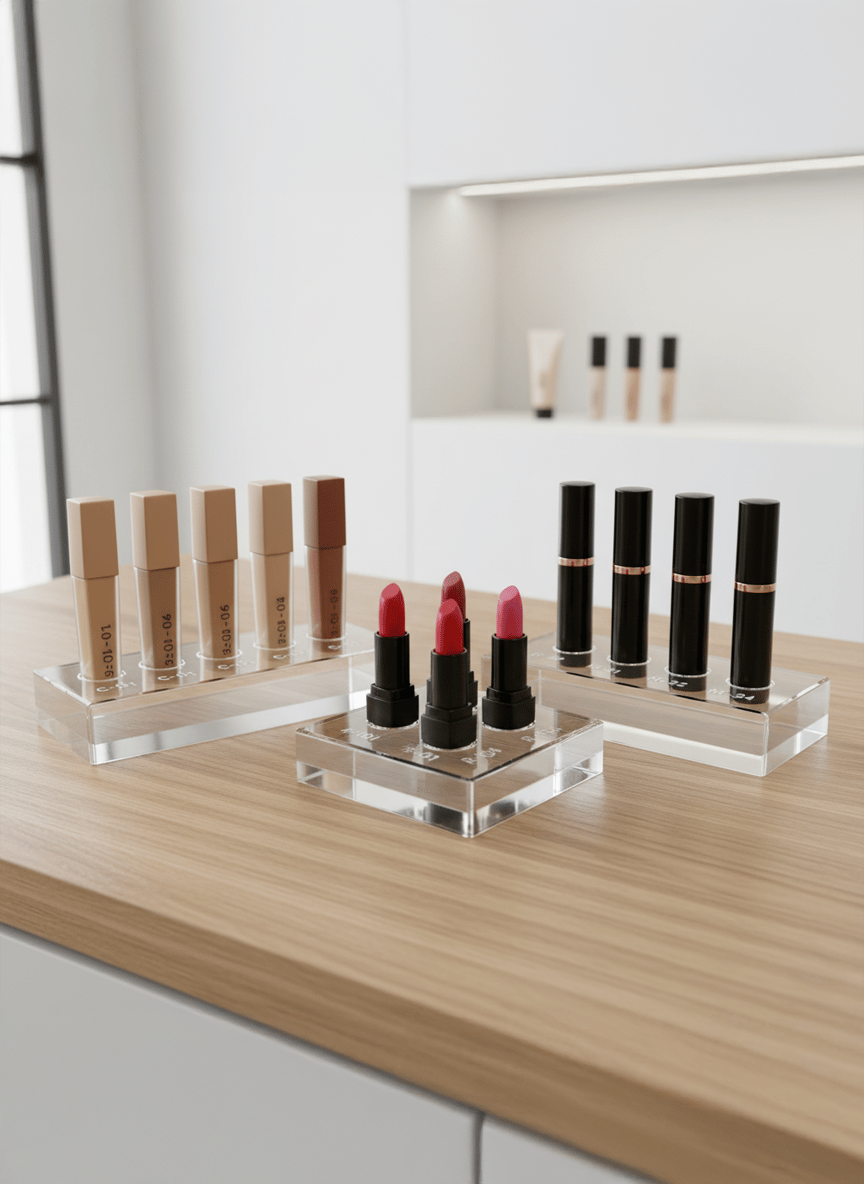 Kozmetik Pleksi Blok – Modern & Minimal Ürün Sergileme Bloğu