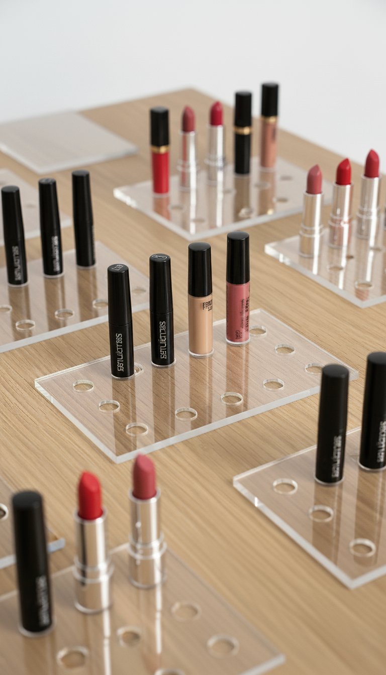 STANDORA Acrylic Beauty Organizer – Ruj ve Kozmetik Standı