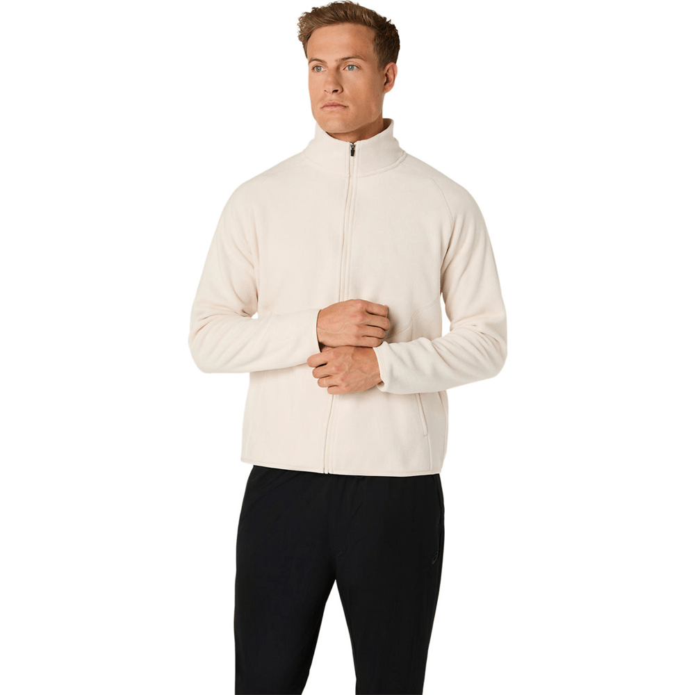 REFINED TEXTURE FLEECE FULL ZIP TOP