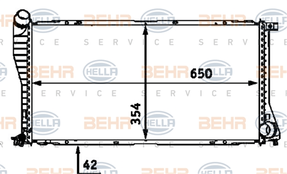 BMW BEHR BHR CR 288 000S SU RADYATÖRÜ 98-03 E38-E39 M47-M57-M67