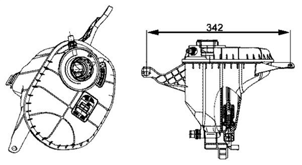 BMW BEHR BHR CRT 29 001S RADYATÖR YEDEK SU DEPOSU 10-16 F10-F11-18-F01-02 N52-N52N