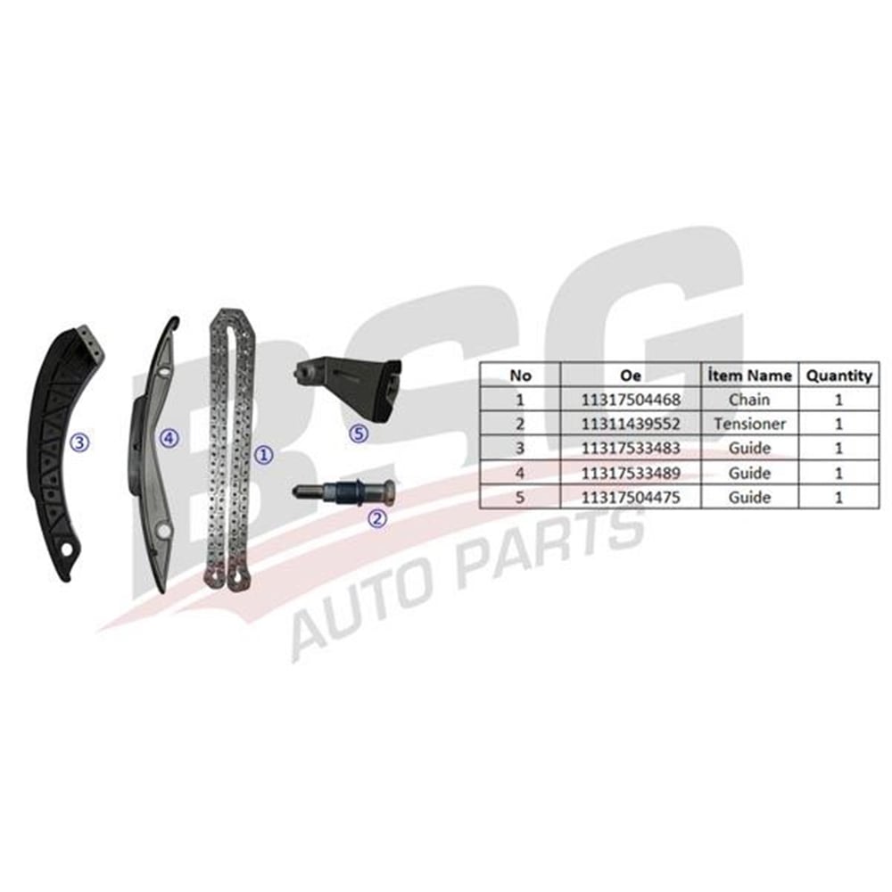 BMW BSG BSG 15-102-024 EKSANTRIK ZINCIR SETI 05-10 E60-E61-E63-E64-E65-E66-X5 E53-X5 E70 N62