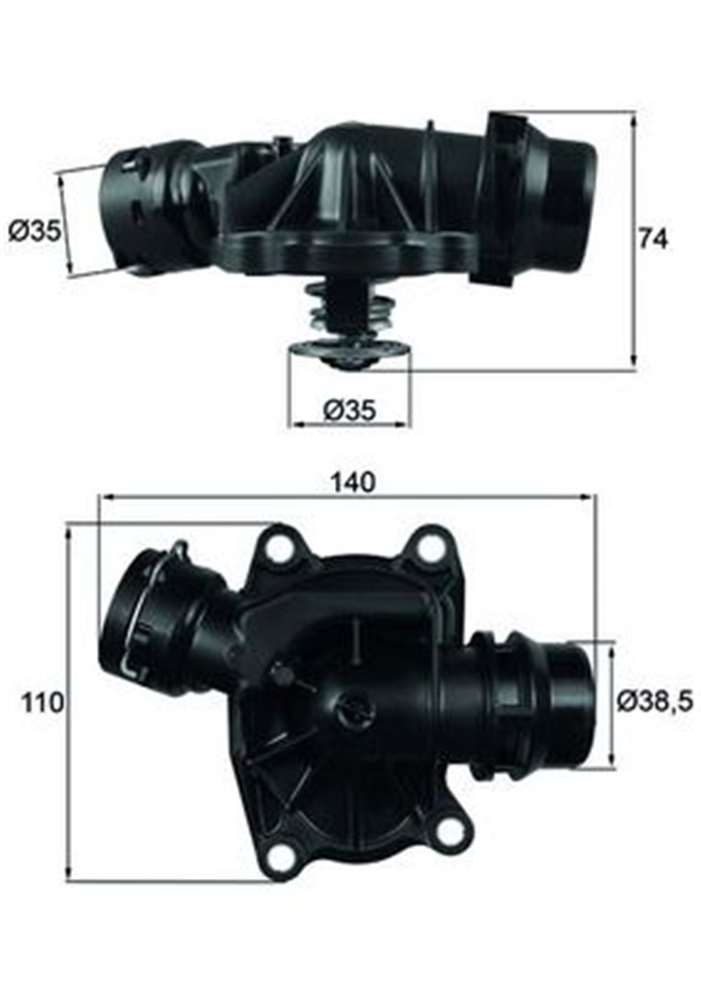 BMW E38-E39-E46-X5 E53 LAND ROVER RANGE ROVER III 1999-2012 TERMOSTAT 11512354056